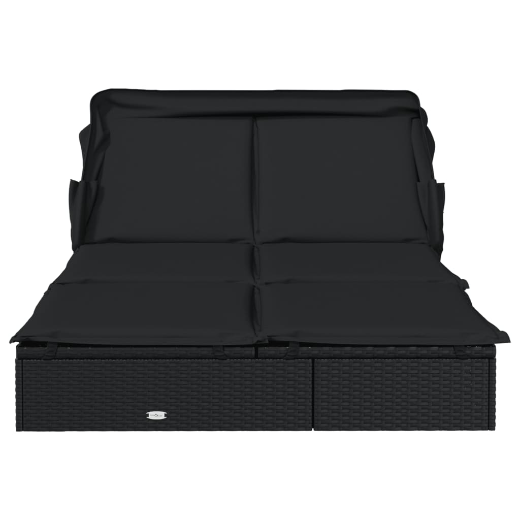 Chaise longue double noir