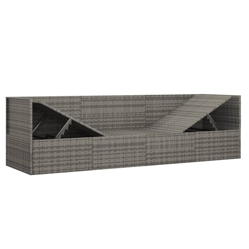 Canapé Gris Résine tressée