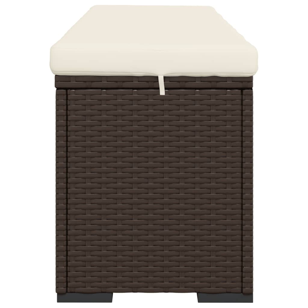 Banc marron rattan
