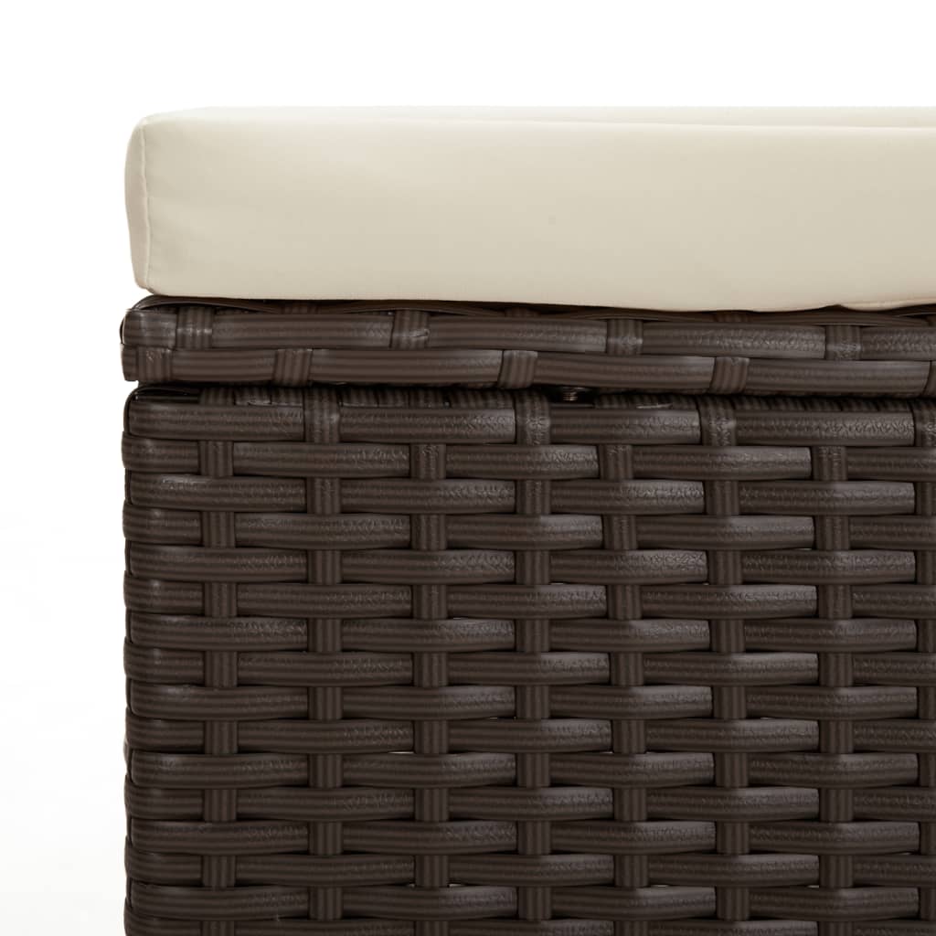 Banc marron rattan