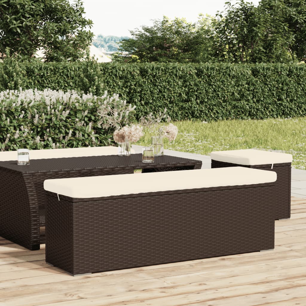 Banc marron rattan