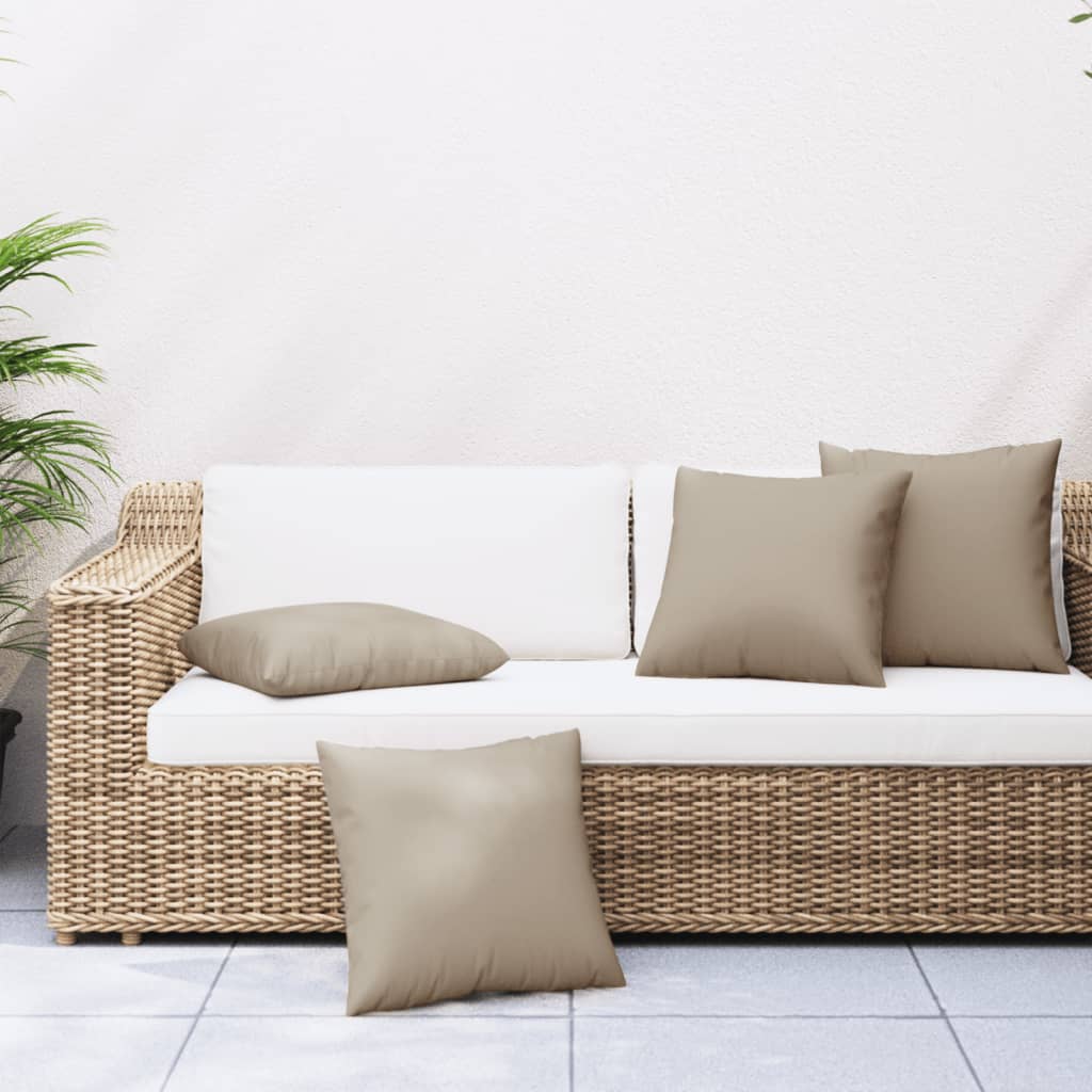 Coussins lot de 4 taupe