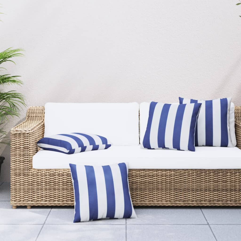 Coussins Rayures Blue/ blanc