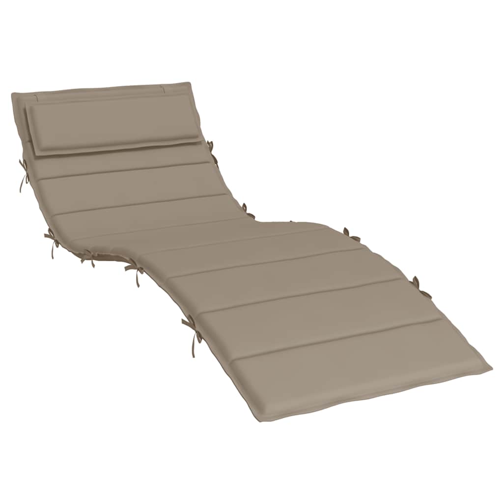 Coussin de chaise longue taupe tissu oxford