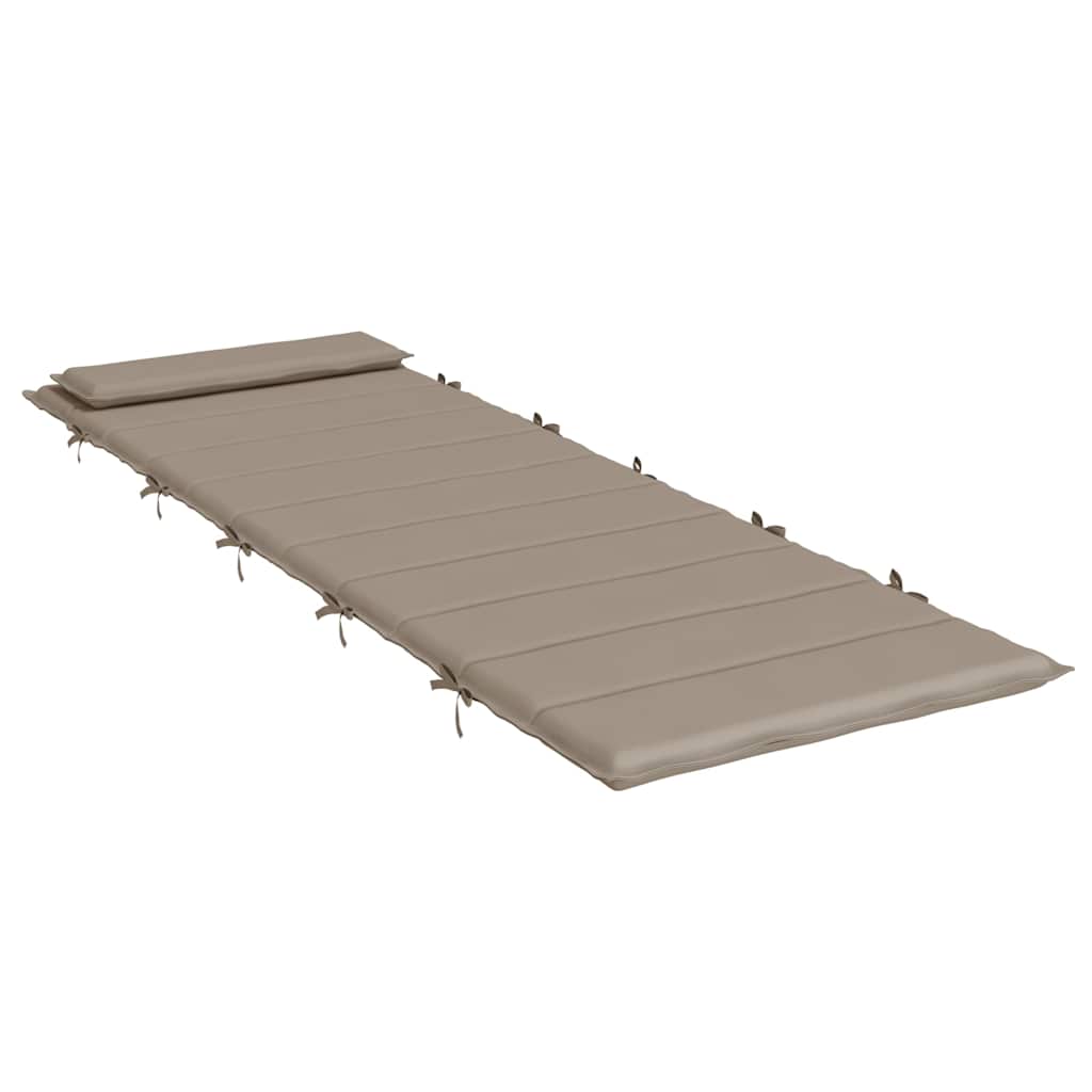 Coussin de chaise longue taupe tissu oxford