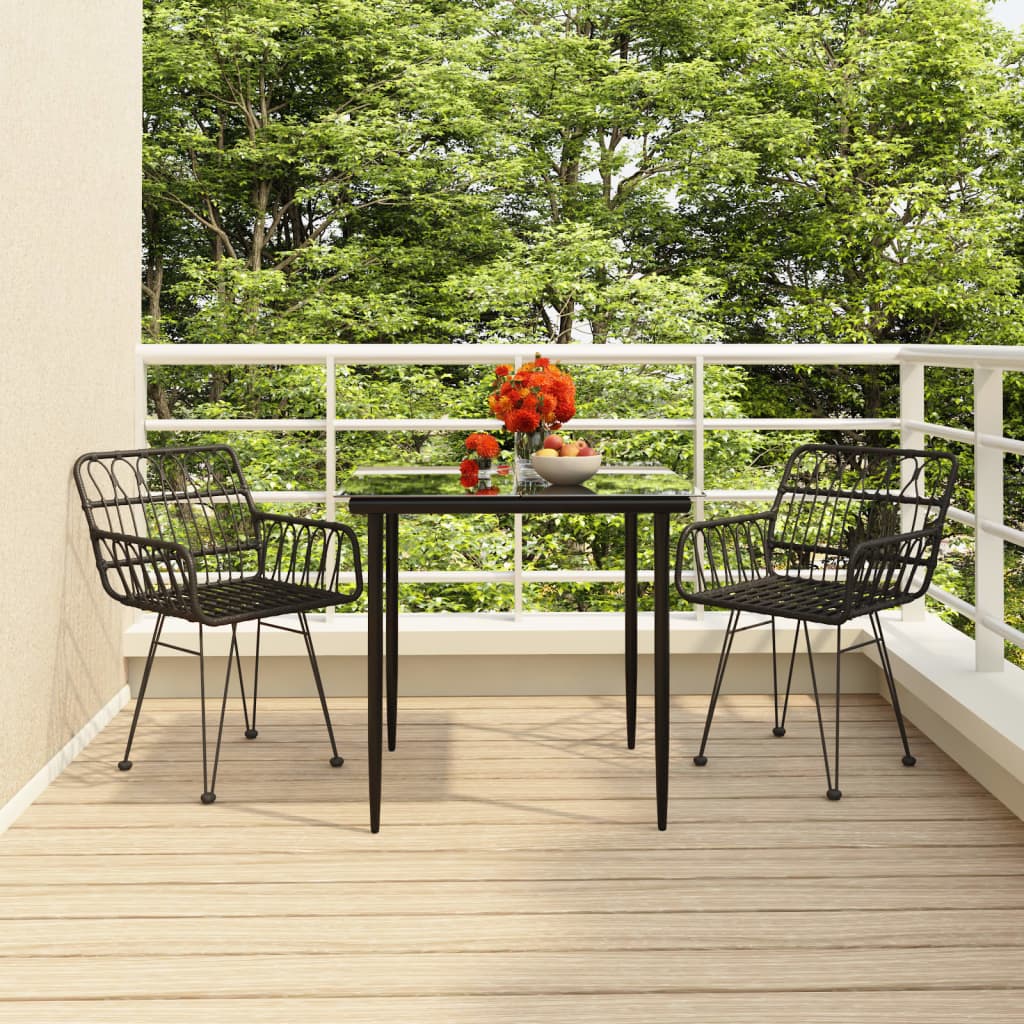 Ensemble 3 pcs Noir tressée