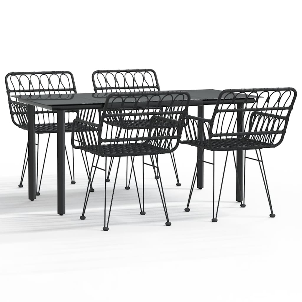 Ensemble 5 pcs Noir tressée
