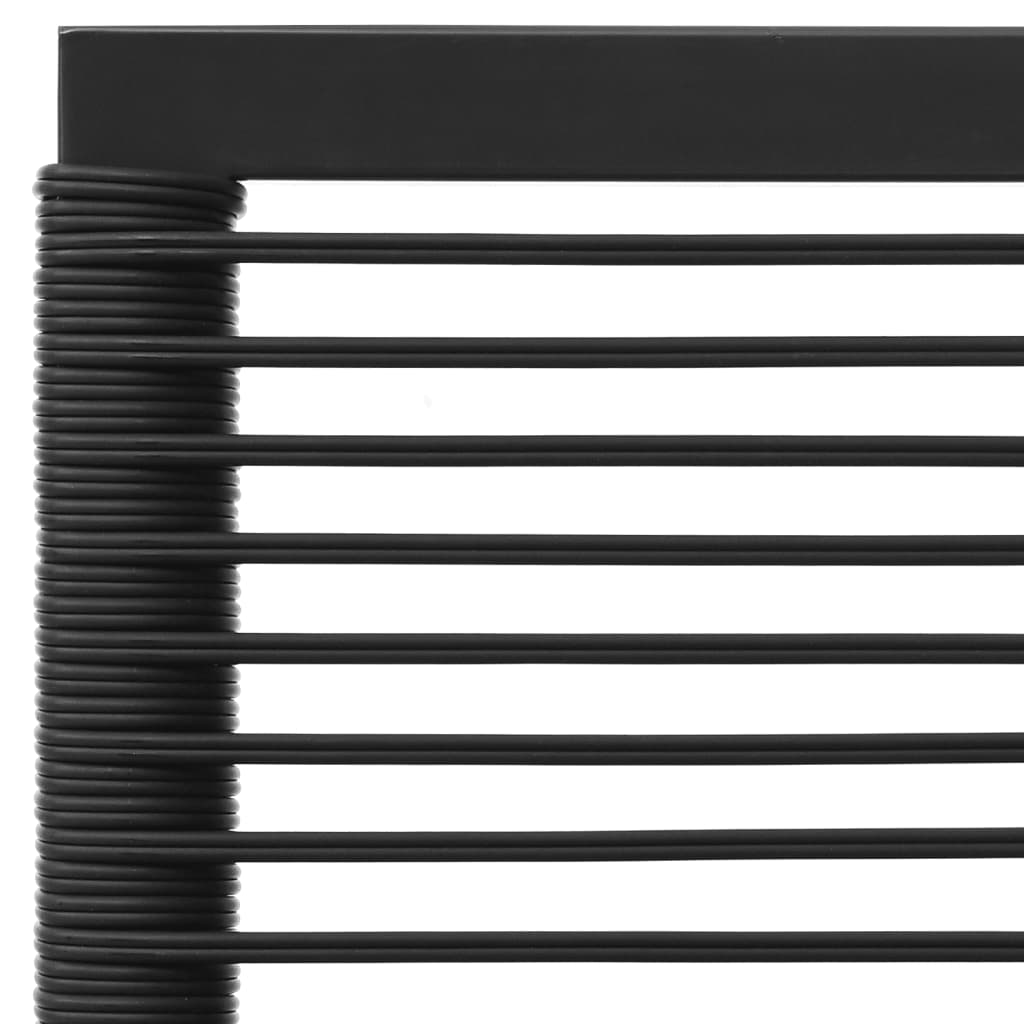 Salon 8 pcs noir et gris résine tressée
