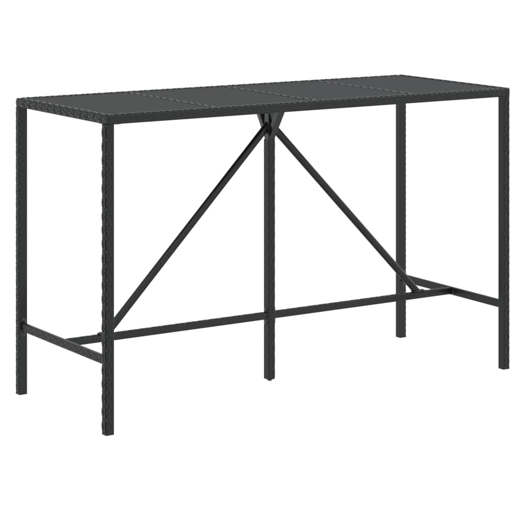 Ensemble 9 noir rattan