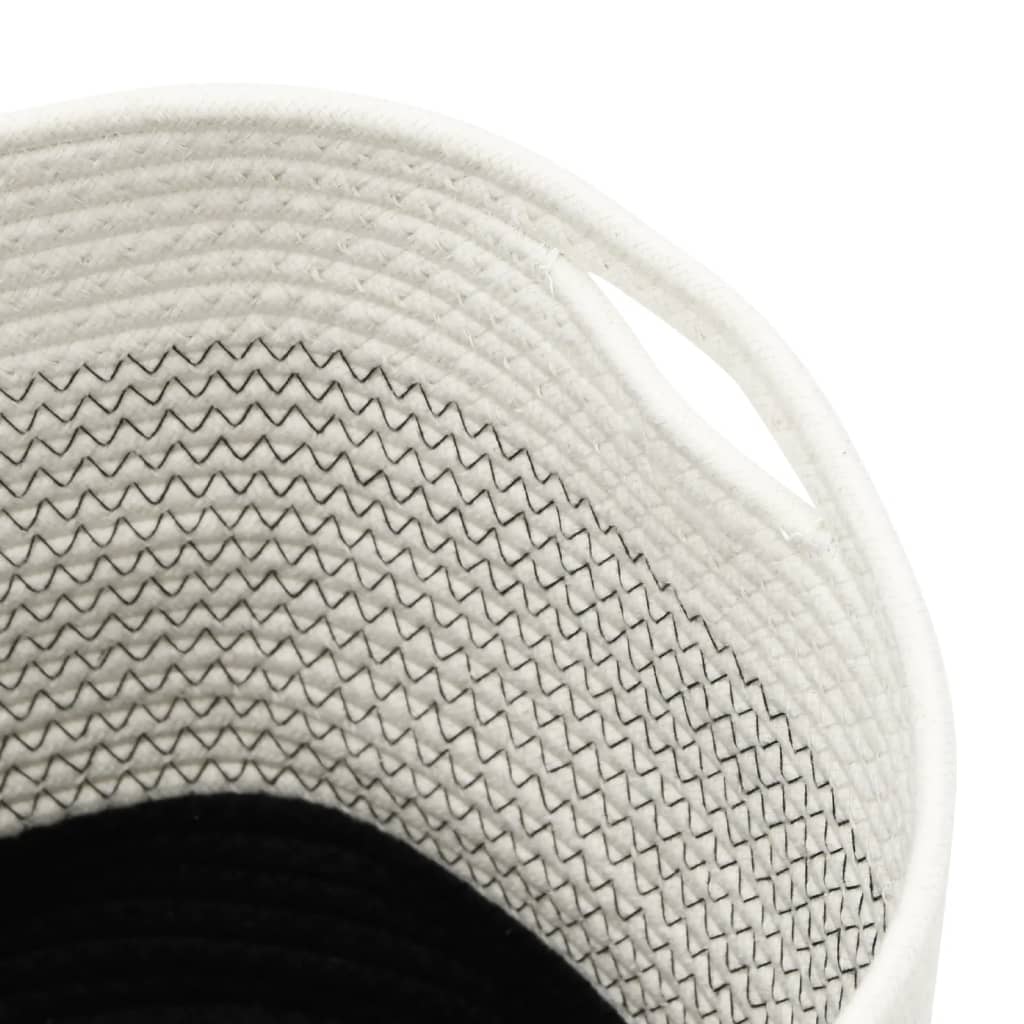 Paniers de rangement 2 pcs blanc et noir