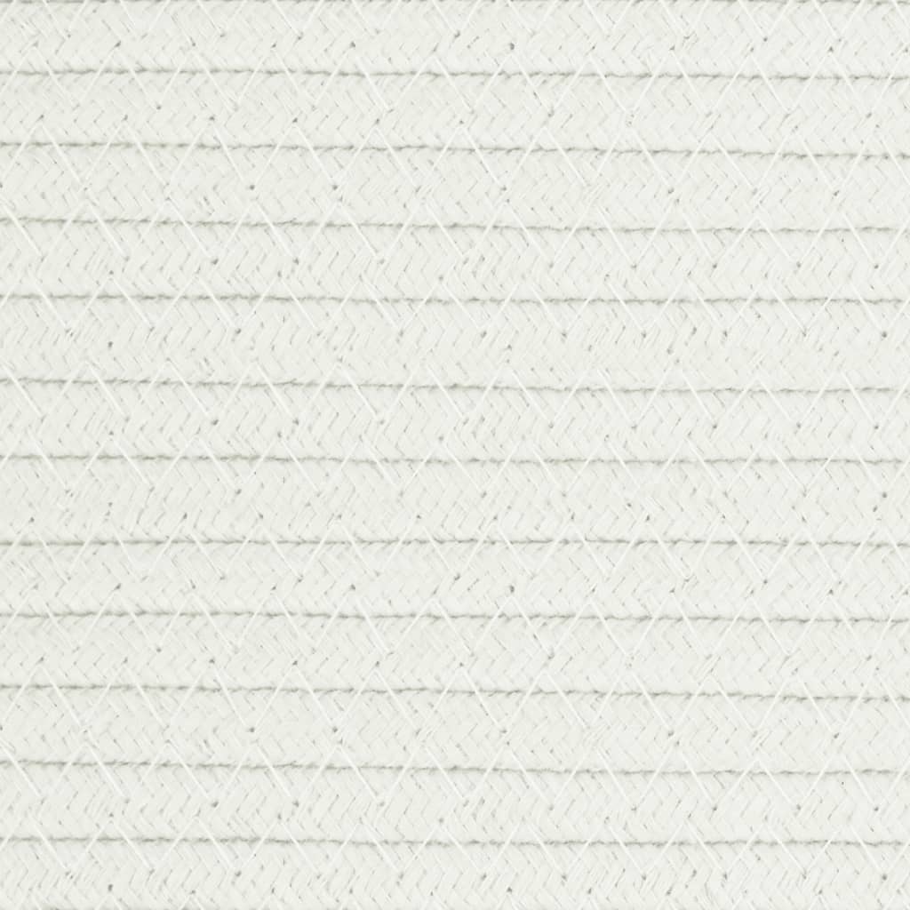 Panier de rangement beige et blanc