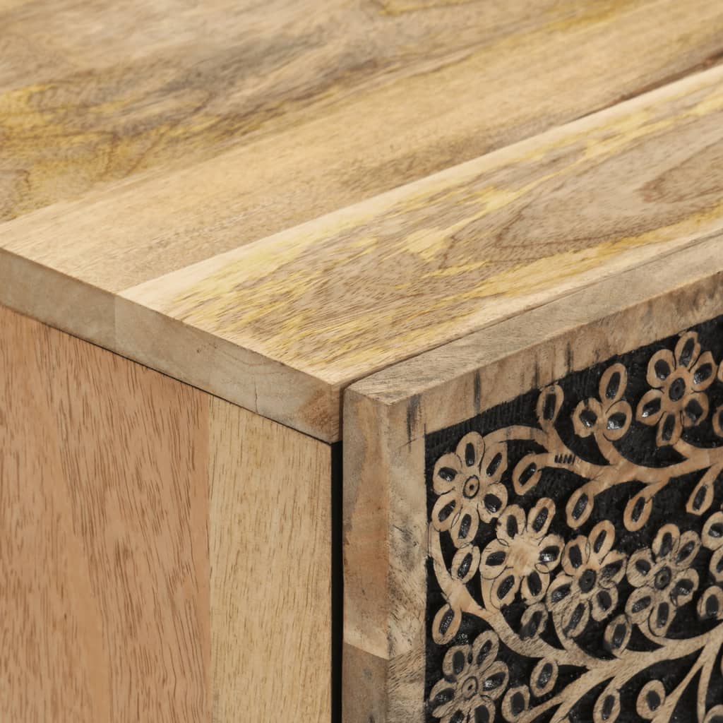 Table de chevet en bois de manguier massif
