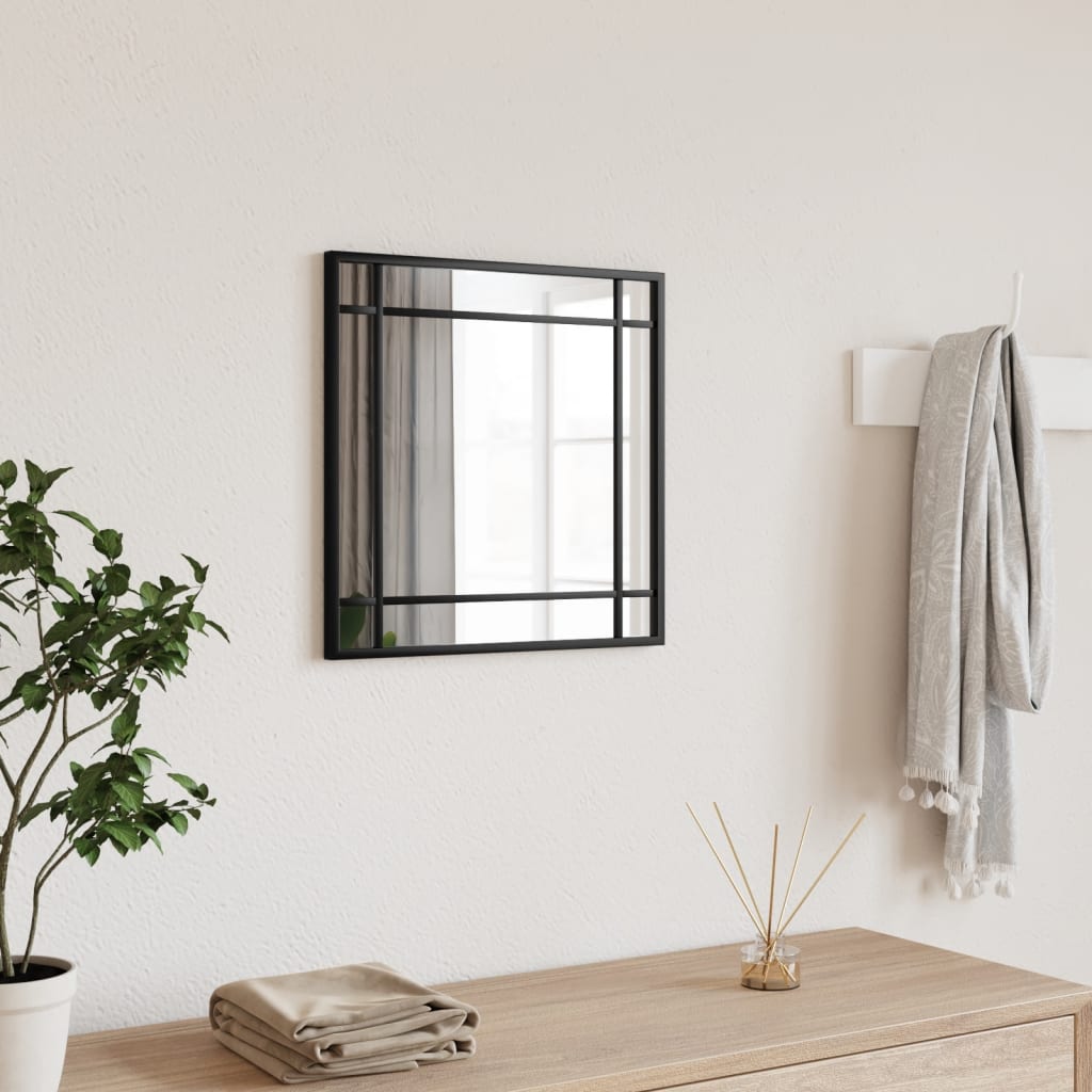 Miroir mural noir 40x40 cm