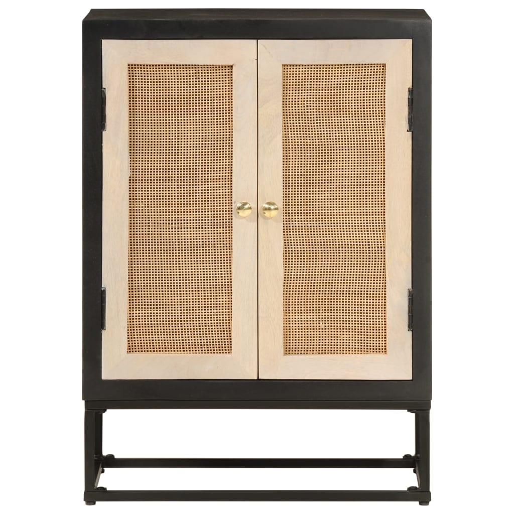 Buffet noir en bois massif de manguier