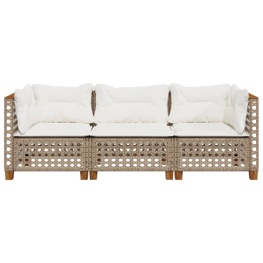 Canapé de jardin 3 places beige