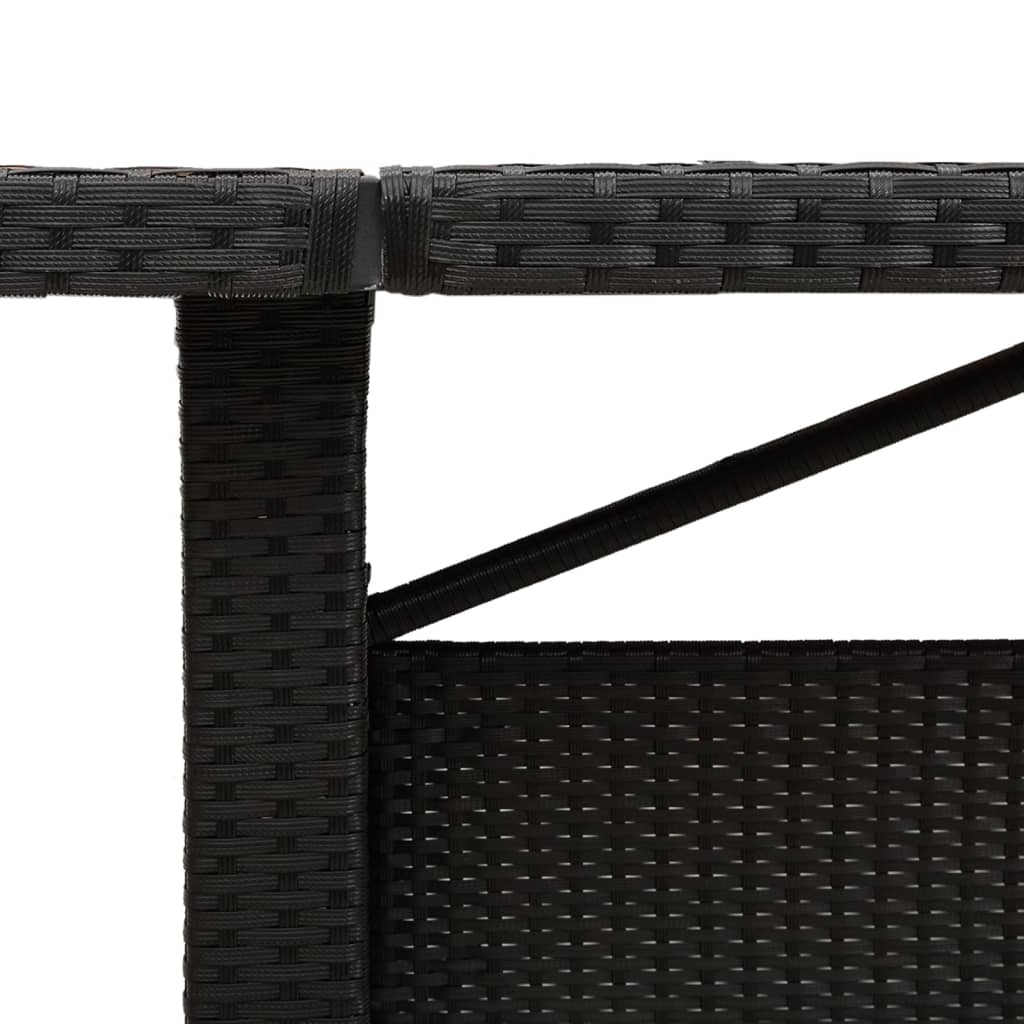 Table acacia noir Rattan