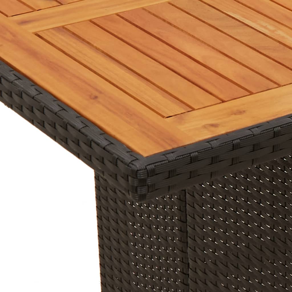 Table acacia noir Rattan