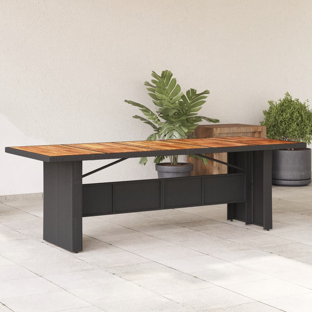 Table acacia noir Rattan