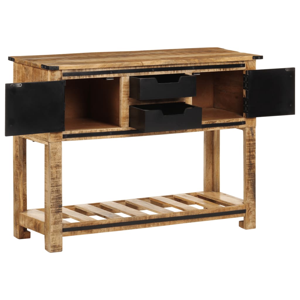 Table console en bois de manguier massif