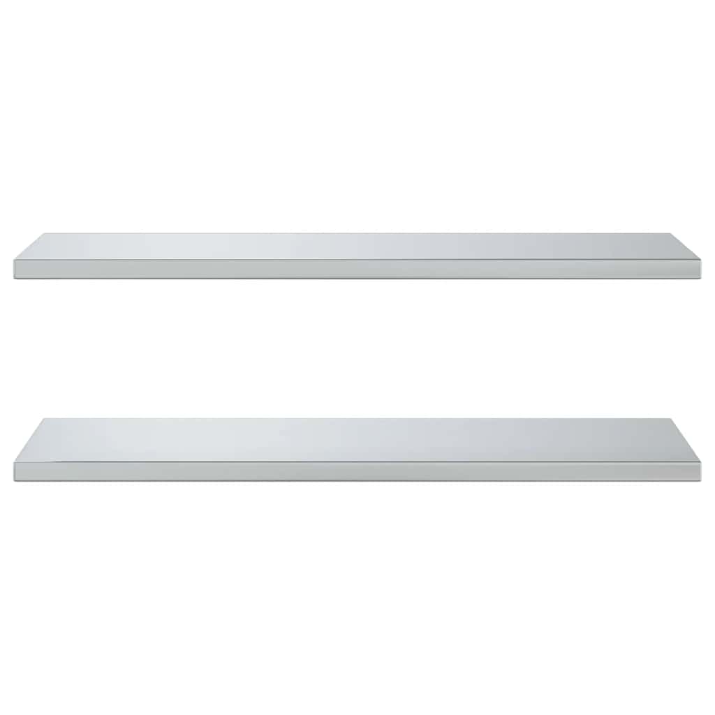 Étagères murales 2 pcs argenté