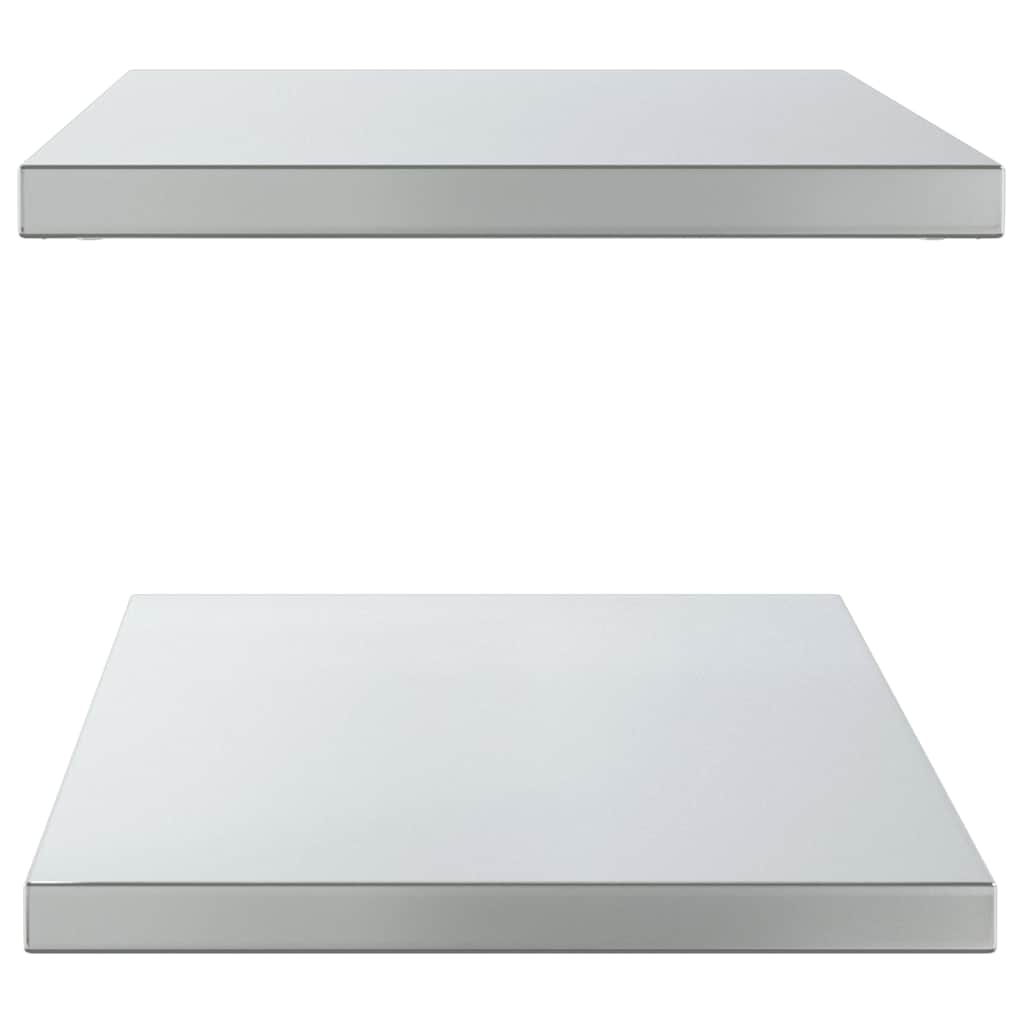 Étagères murales 2 pcs argenté