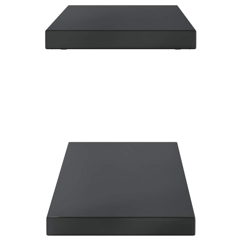 Étagères murales 2 pcs noir