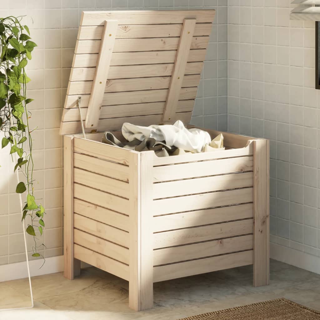 Boîte de rangement en bois massif de pin
