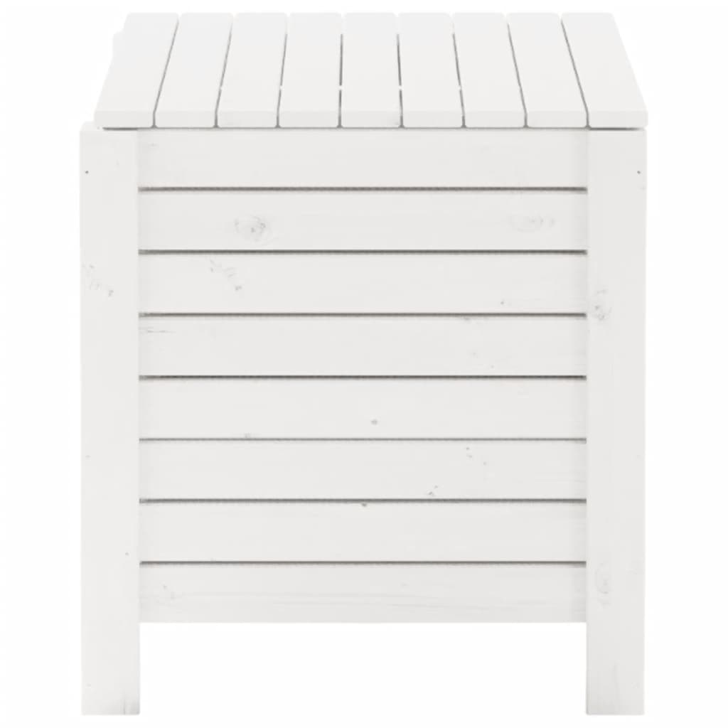 Boîte de rangement blanc en bois massif de pin