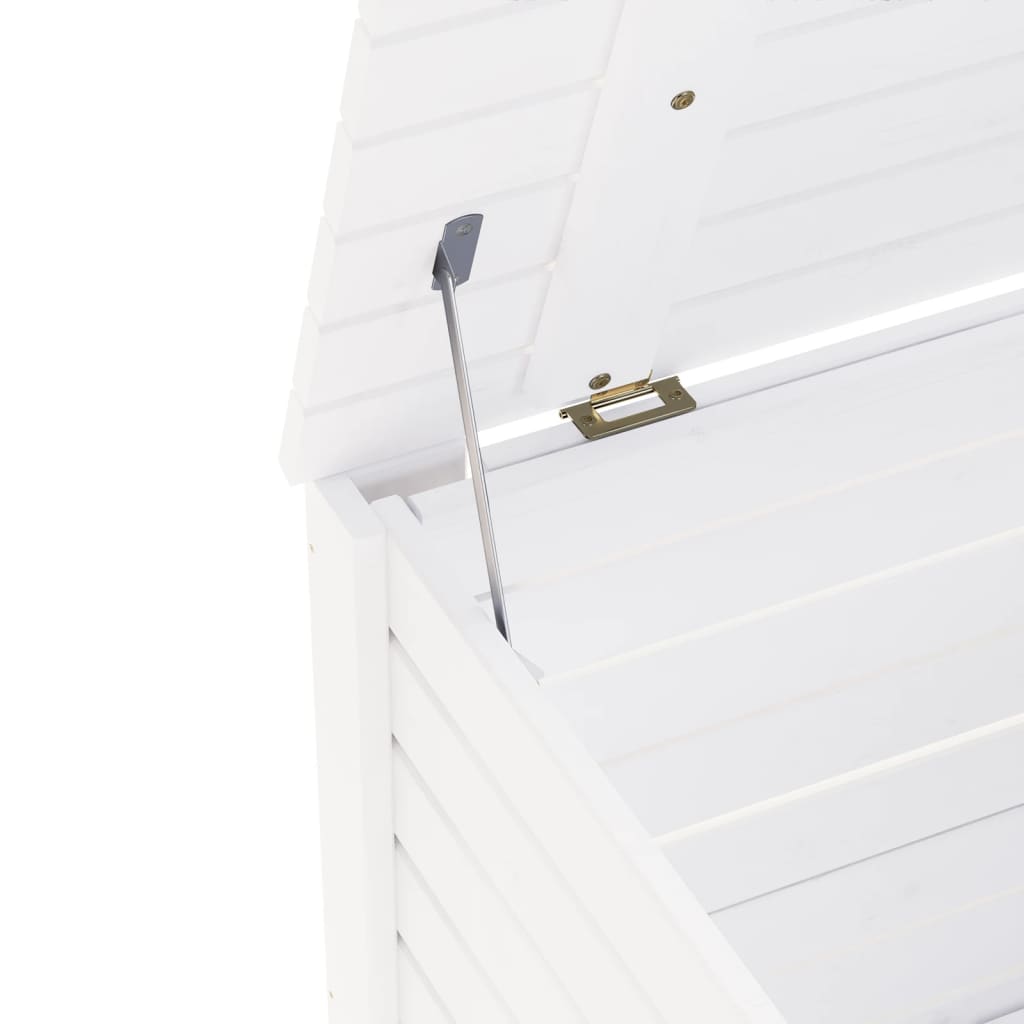 Boîte de rangement blanc en bois massif de pin
