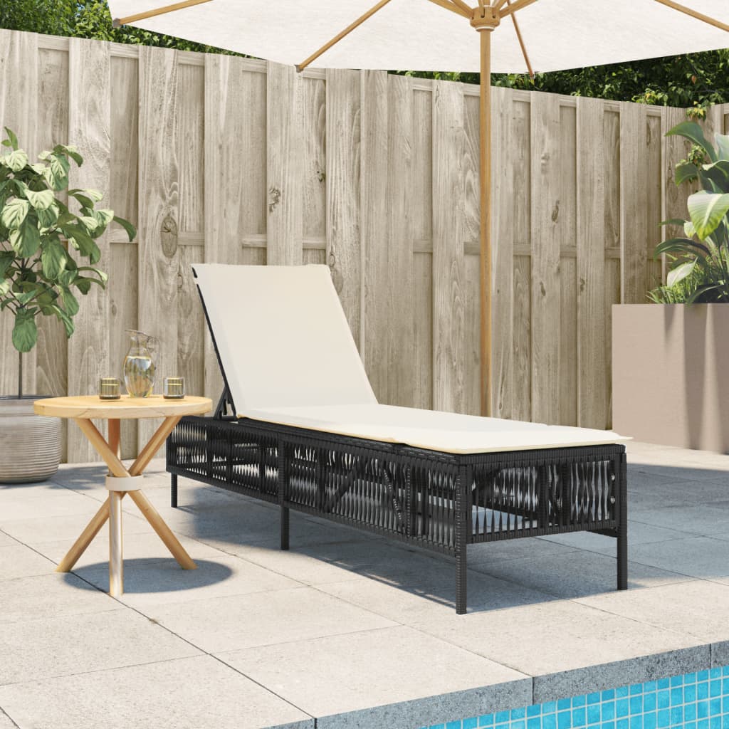 Chaise longue noir nora