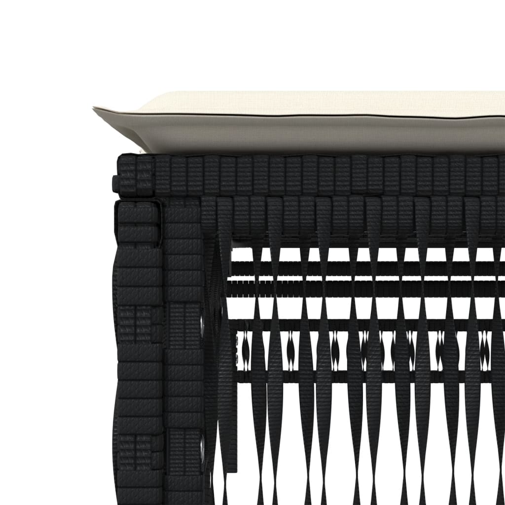 Chaise longue noir nora