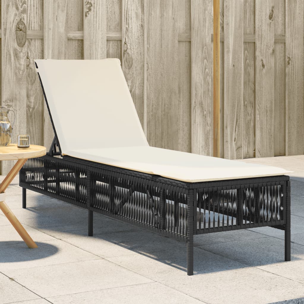 Chaise longue noir nora