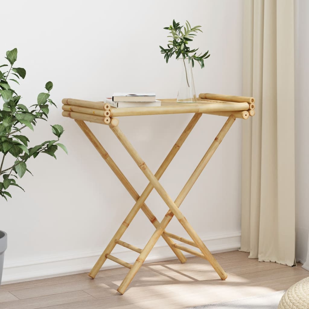 Table à plateau pliante bambou