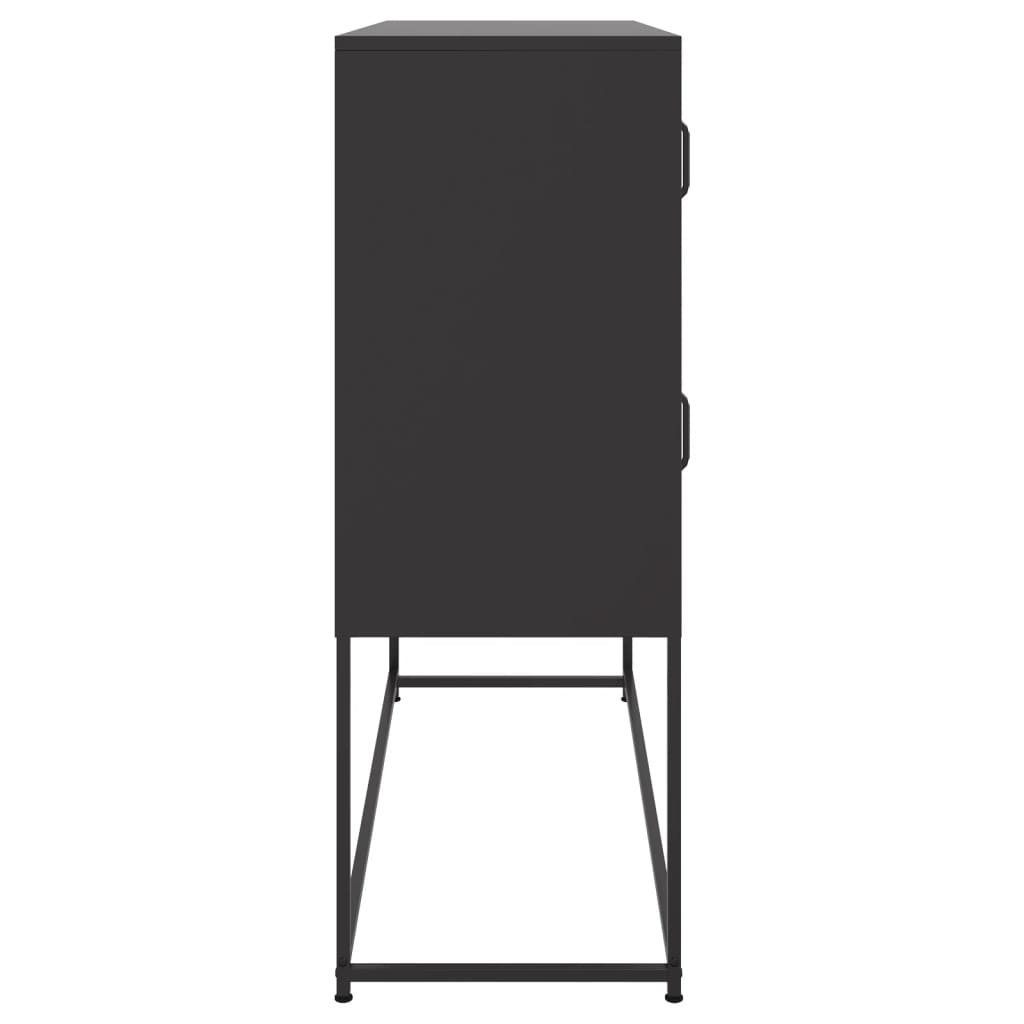 Buffet cassier noir acier