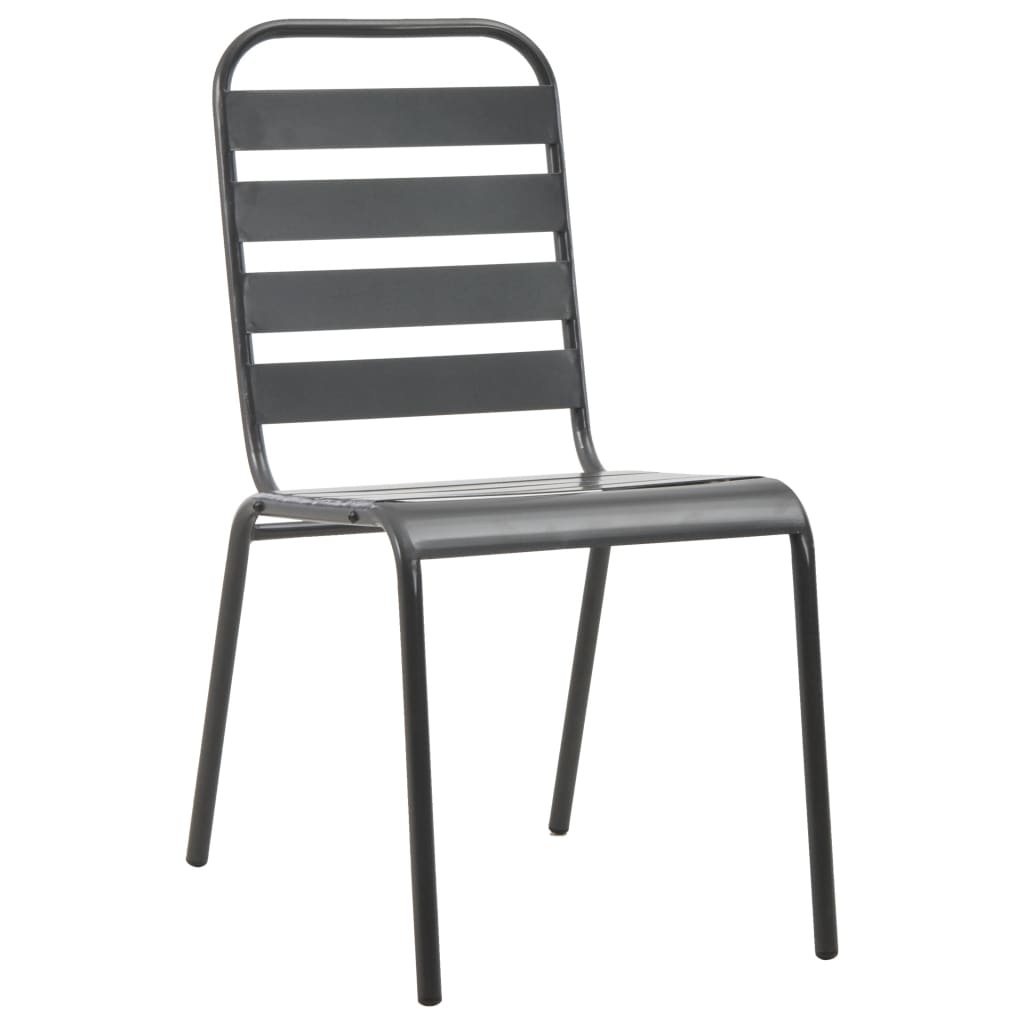 Ensemble de chaises de jardin empilables 3 pcs