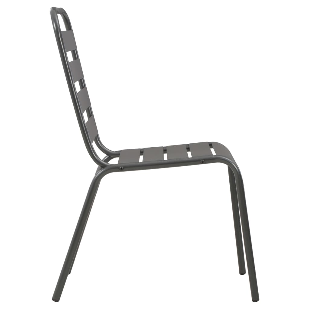 Ensemble de chaises de jardin empilables 3 pcs