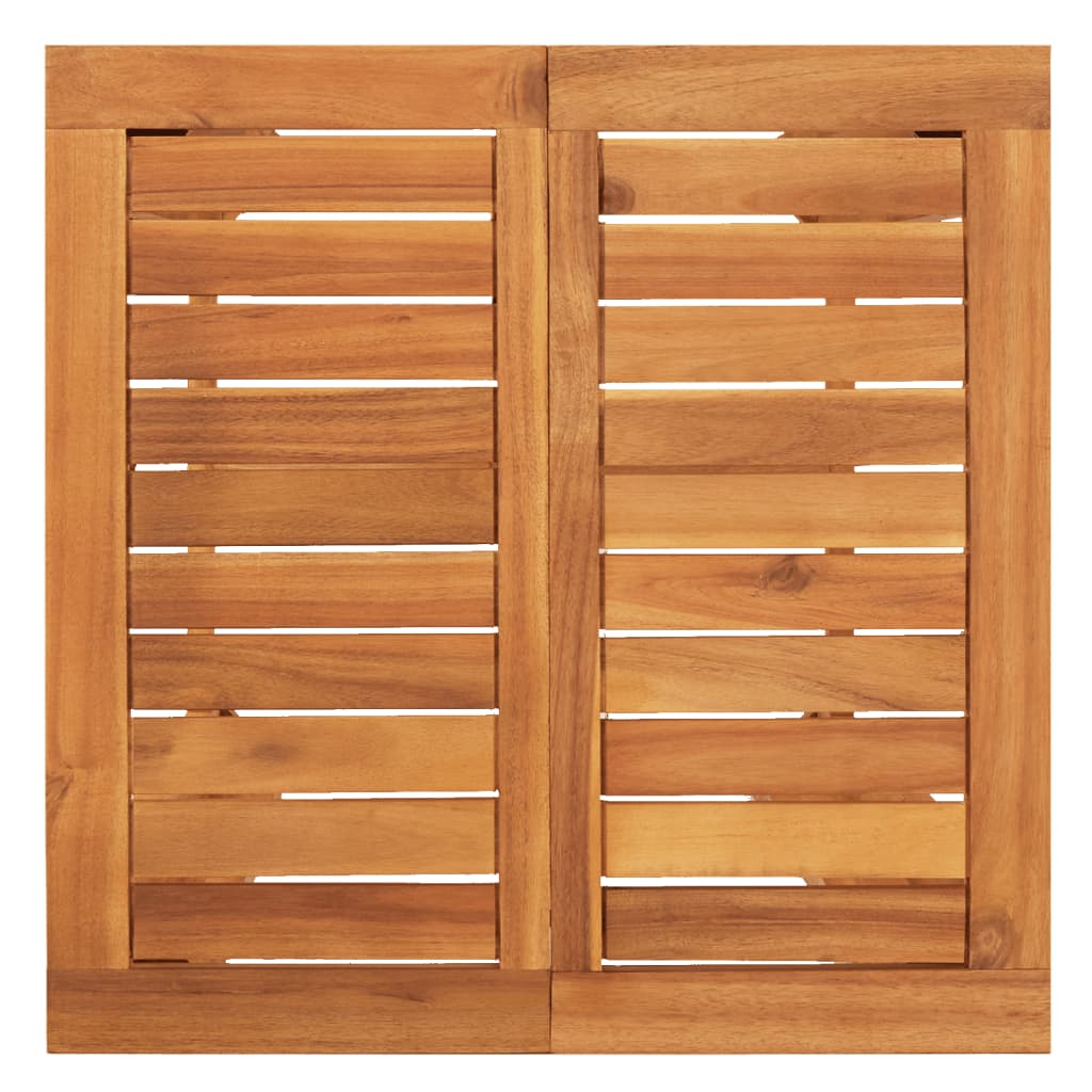 Ensemble de bar de jardin gris en bois acacia et rotin