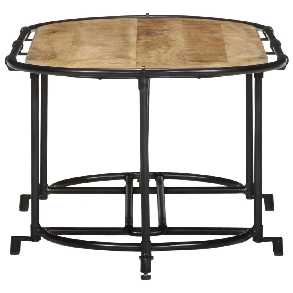 Table basse en bois de manguier massif brut