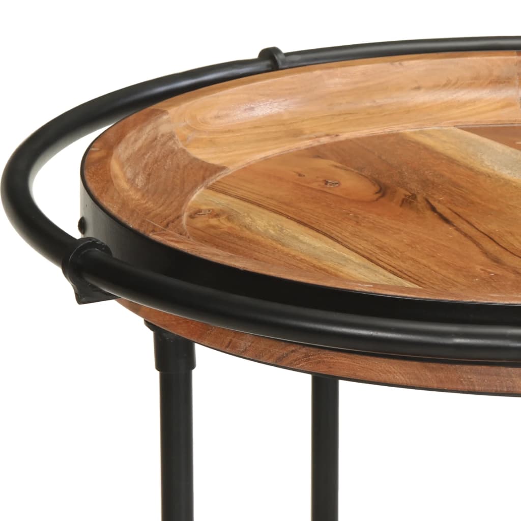 Table d'appoint en bois massif d'acacia