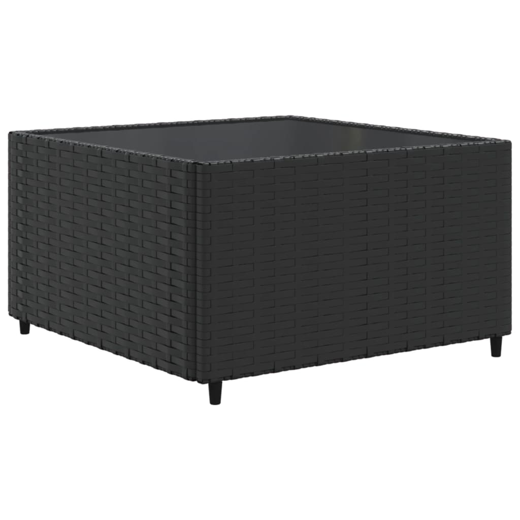 Ensemble 6 pcs Noir/Blue rattan