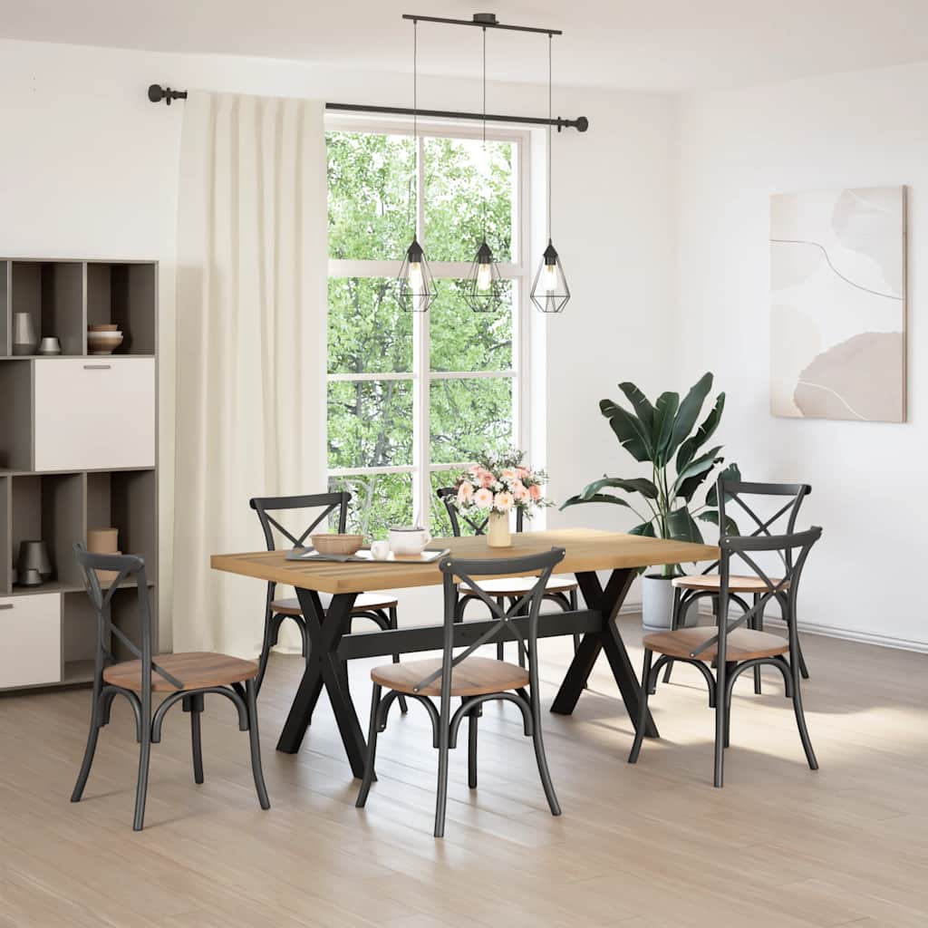 Table à manger pieds en forme de X