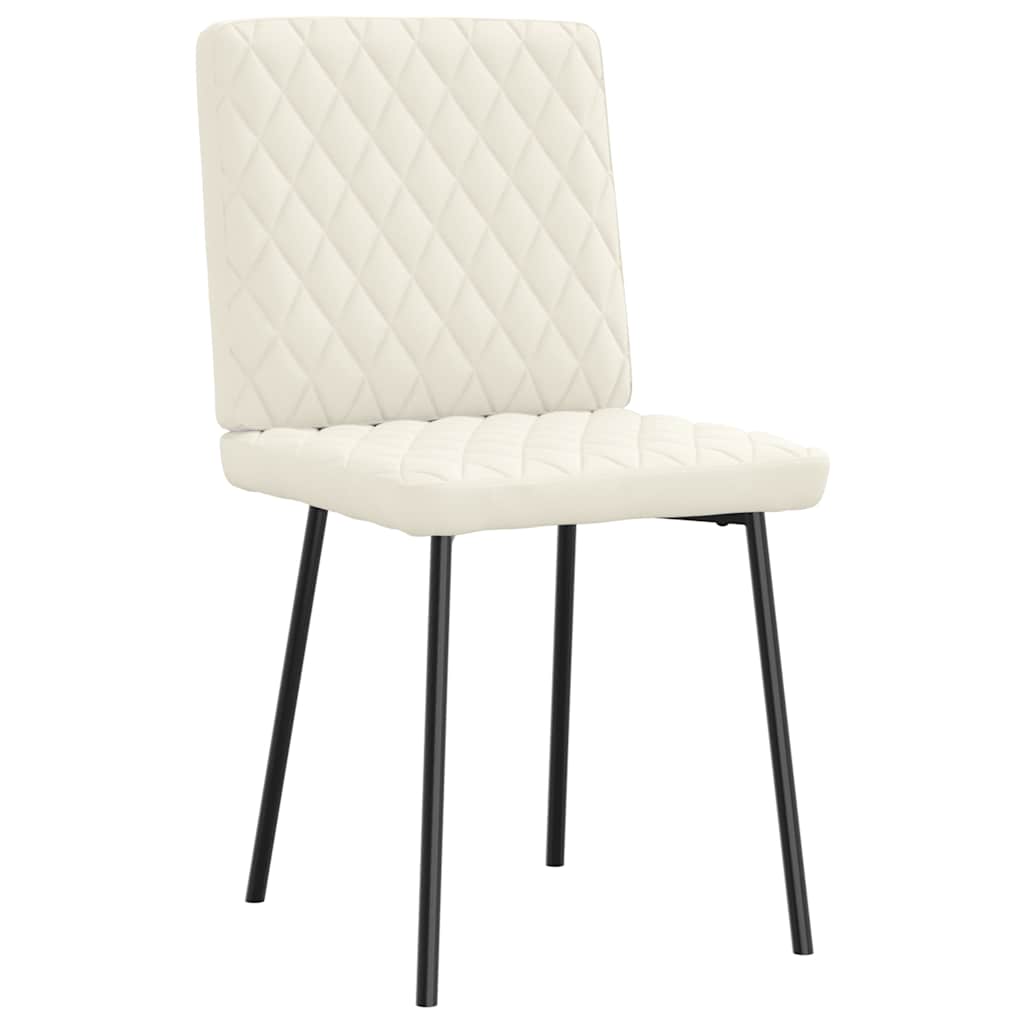 Chaises à manger crème velours