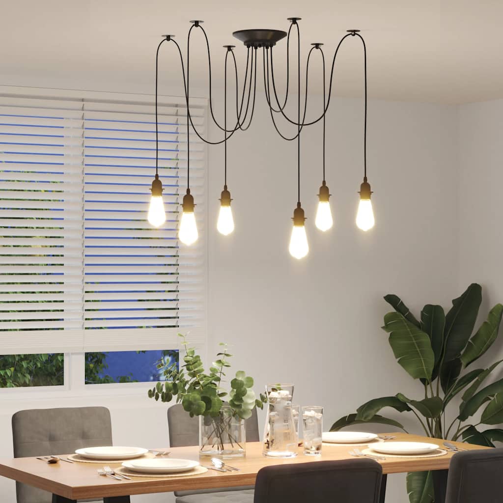 Lampe suspendue noir métal