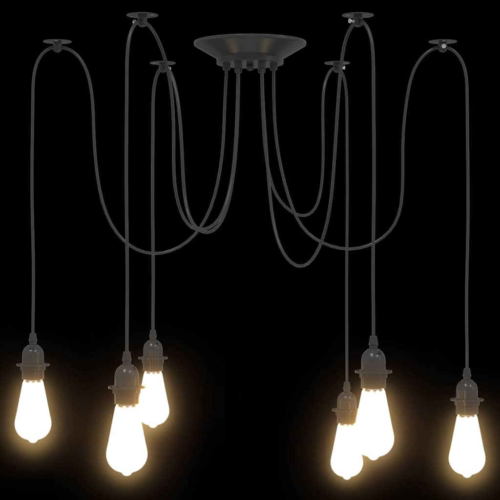 Lampe suspendue noir métal