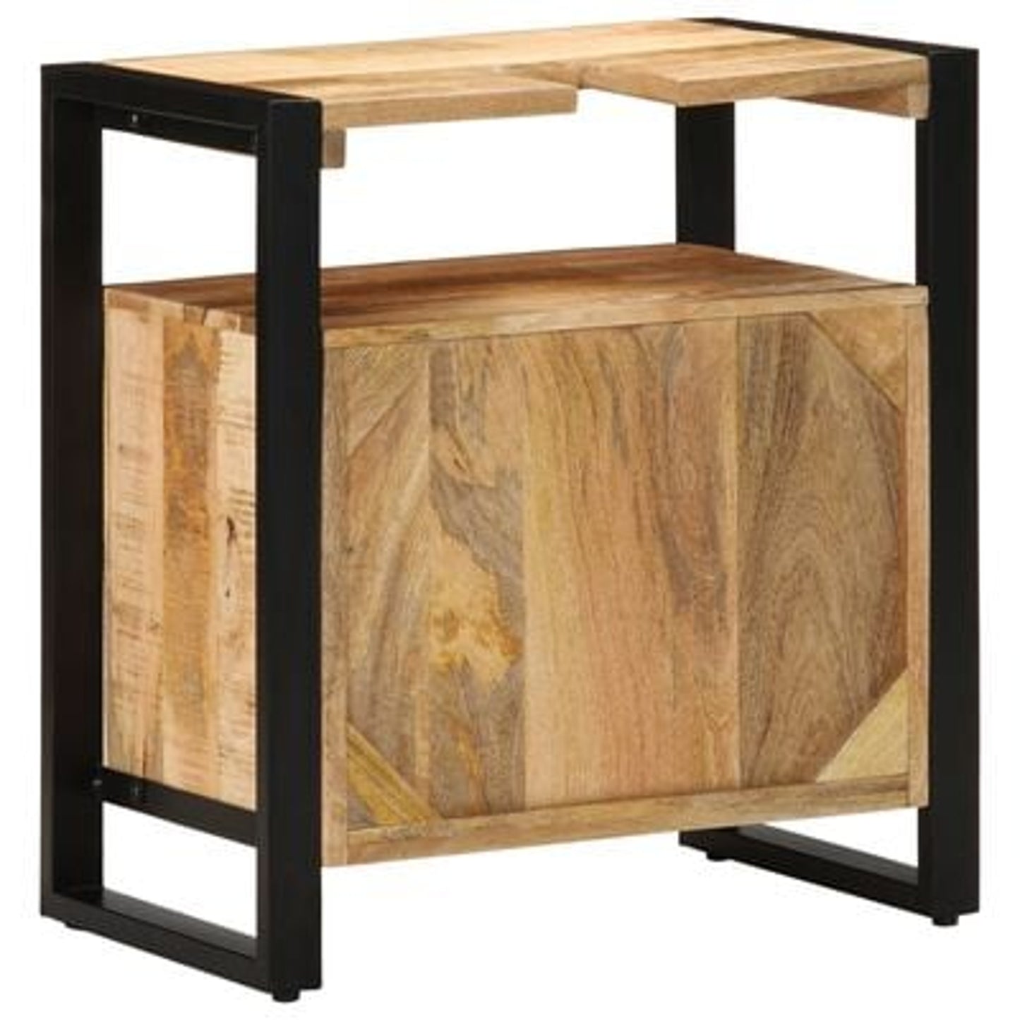 Meuble sous lavabo en bois massif brut