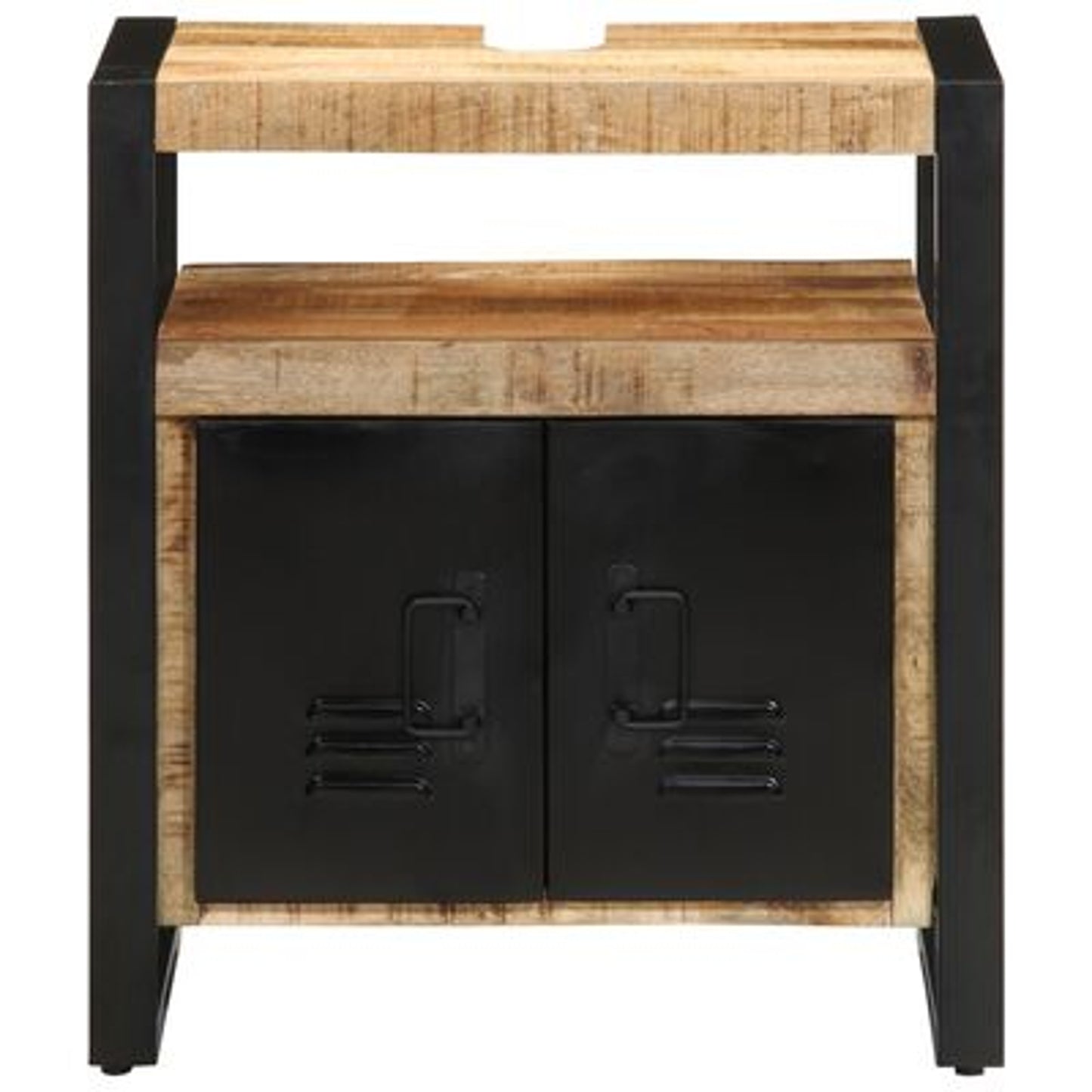 Meuble sous lavabo en bois massif brut