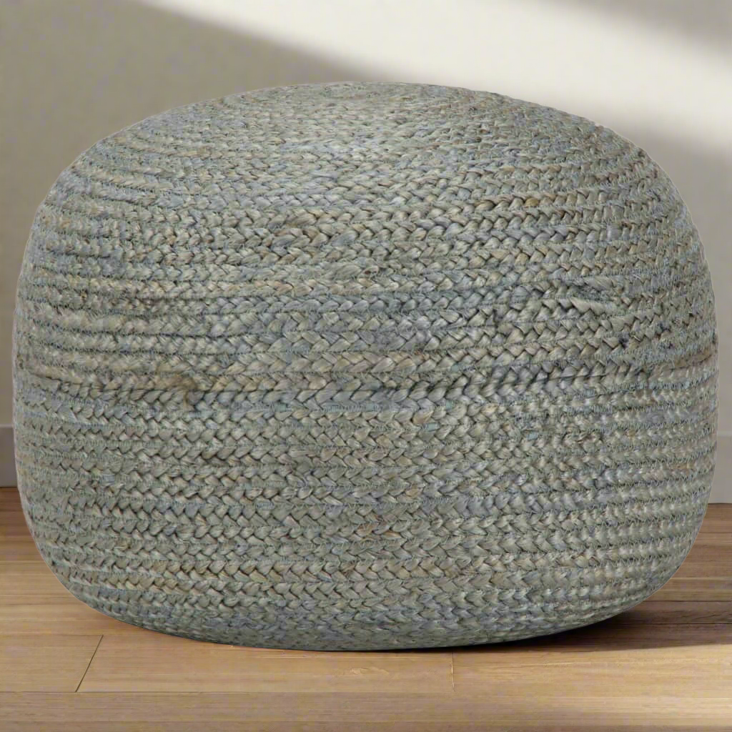 Pouf Vert olive en Jute