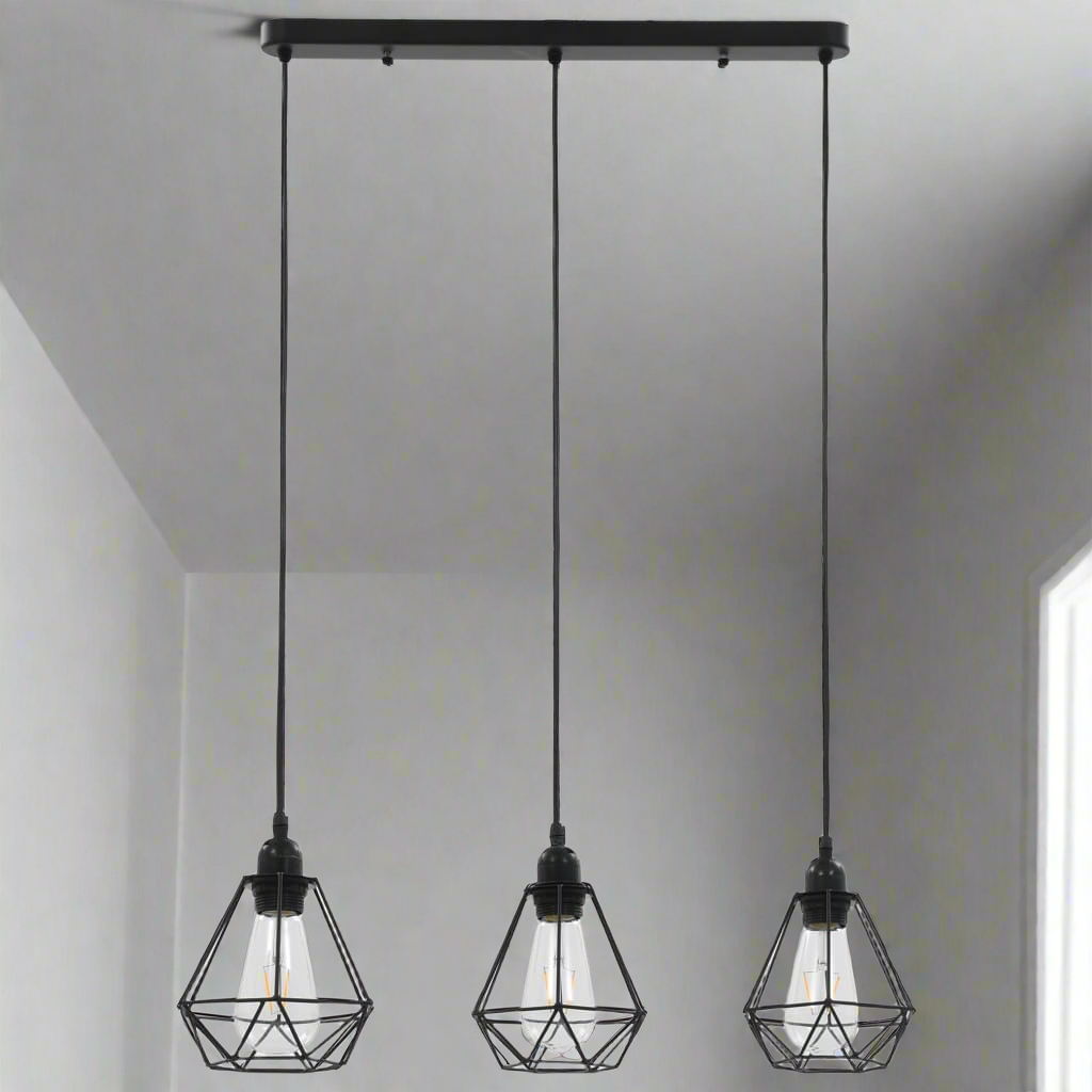 Plafonnier avec diamant Noir