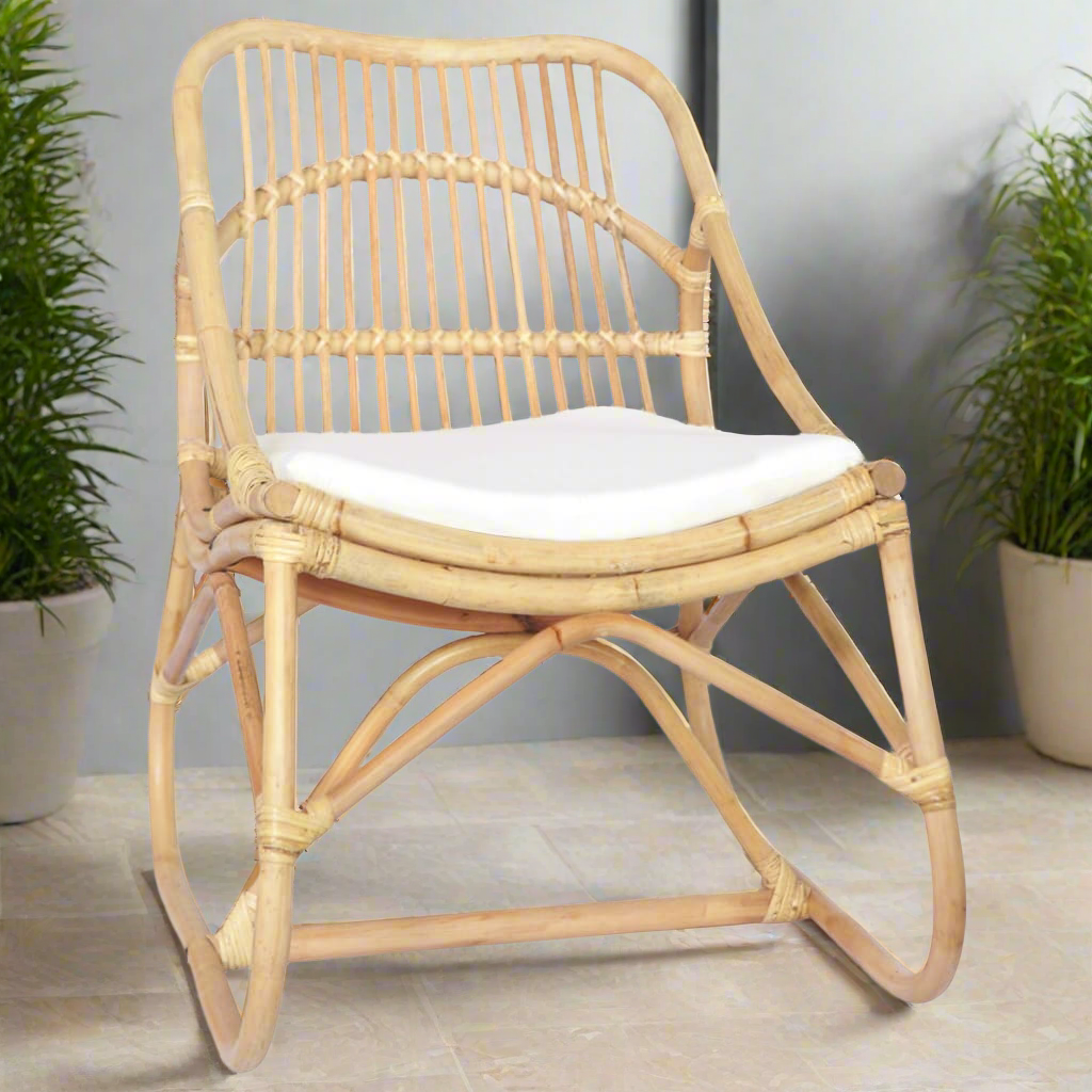 Chaise relaxation en rotin Lin