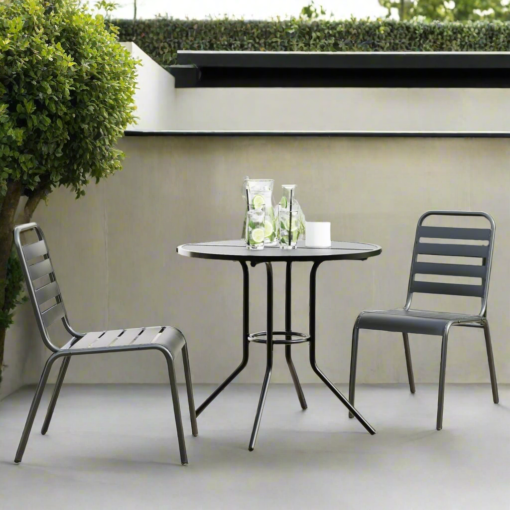 Ensemble de chaises de jardin empilables 3 pcs